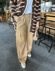 sütlü kahve kargo cepli deri pantolon