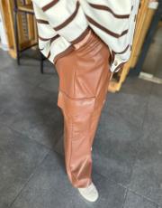 taba kargo cepli deri pantolon