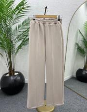 açık vizon 1631 dikiş detaylı bol pantolon