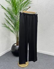 siyah 1631 dikiş detaylı bol pantolon