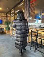 siyah 2043 uzun şişme mont 5