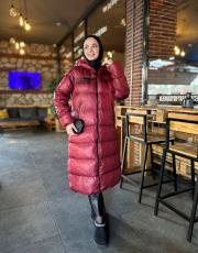 bordo 2043 uzun şişme mont