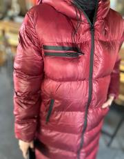 bordo 2043 uzun şişme mont 5