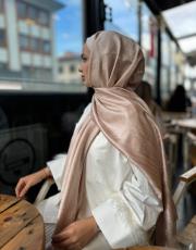 açık vizon g logolu ipek kaşmir  2