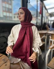 bordo g logolu ipek kaşmir 