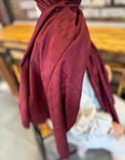 bordo h logolu ipek kaşmir şal 3