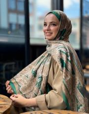 zümrüt yeşil etro desen şal