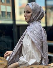 krem-vizon etro desen şal