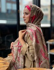 fuşya etro desen şal