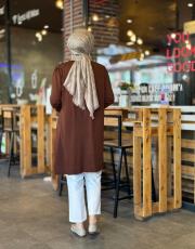 kahve 7034  basic triko tunik 5