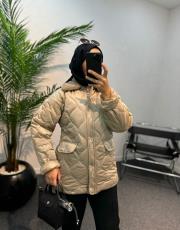 vizon yakası kürklü şişme mont