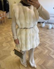 ekru 7985 kürk yelek 2