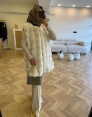 ekru 7985 kürk yelek 5