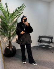 siyah 1113 kürk mont