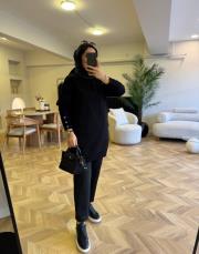 siyah 22118 triko kazak