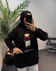 siyah teddy şardonlu sweatshirt 3