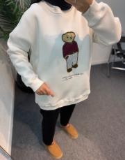 beyaz teddy şardonlu sweatshirt 4