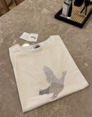 beyaz kuş detaylı muadil tişört
