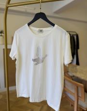 beyaz kuş detaylı muadil tişört 2