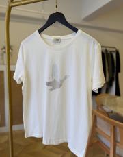 beyaz kuş detaylı muadil tişört 3