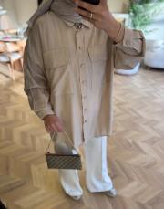 açık krem 2756 gömlek 3