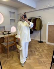 ekru keten gömlek 2