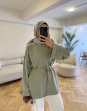 çağla dikiş detaylı yırtmaçlı sweatshırt 2