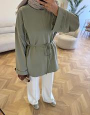 çağla dikiş detaylı yırtmaçlı sweatshırt 3