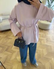 lila dikiş detaylı yırtmaçlı sweatshırt 3