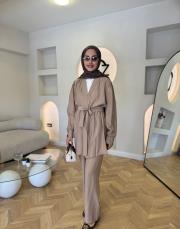 sütlü kahve 8528 pantolonlu takım