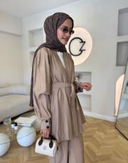 sütlü kahve 8528 pantolonlu takım 4