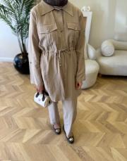 bej 8673 pantolonlu takım 4