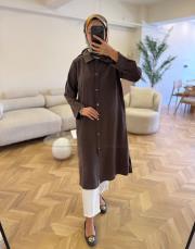 kahve 4529 çıtçıtlı kap