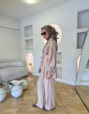 bej 8659 pantolonlu takım 3