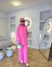 pembe 8628 pantolonlu takım