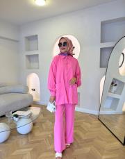 pembe 8628 pantolonlu takım 2