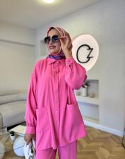 pembe 8628 pantolonlu takım 4