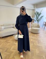 lacivert 2230 elbise