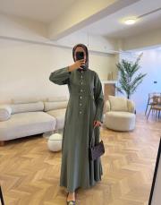 çağla mia keten elbise