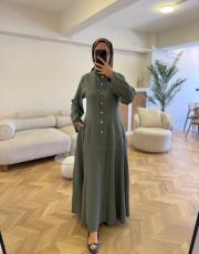 çağla mia keten elbise 2