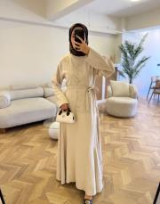 krem mia keten elbise