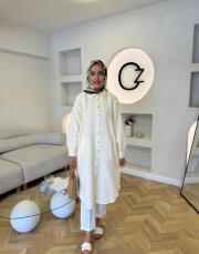 açık krem 5863 araboy gömlek