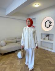 açık krem 5874 gömlek 2