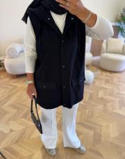 siyah kapşonlu yelek 3
