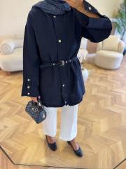 lacivert kemerli ceket 3