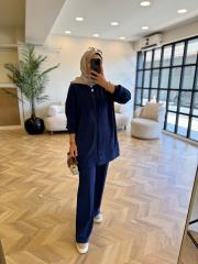 mavi 2319 kapşonlu takım