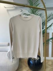 açık krem 5505 soğuk iplik triko kazak