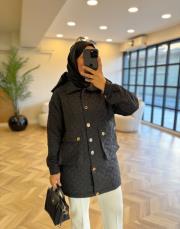 siyah kapitone mont 3