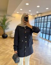 lacivert kapitone mont 2