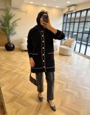 siyah 485 angora hırka